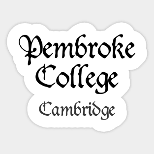 Cambridge Pembroke College Medieval University Sticker